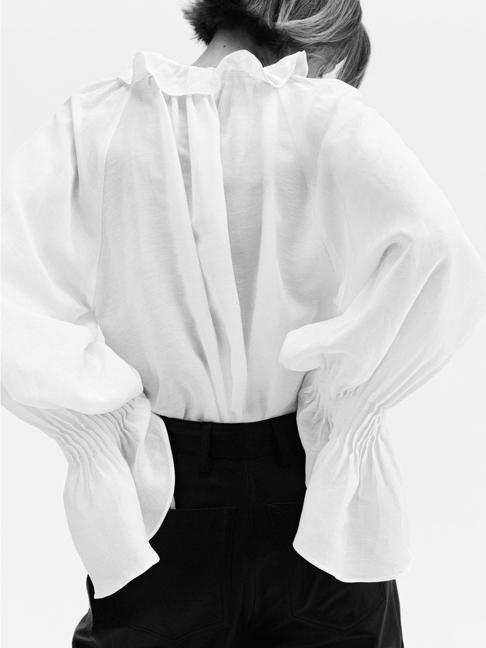 H&M Oversized Linen-Blend Shirt - Picture 7 of 8